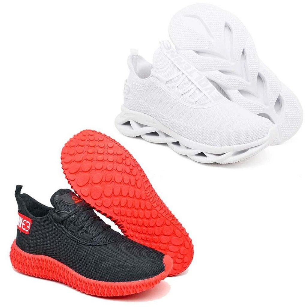 Tênis Masculino Academia Running Confortável Kit 2 Pares