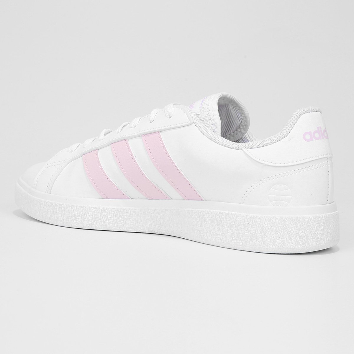 Tênis Masculino Adidas Grand Court Base Branco+Rosa Netshoes