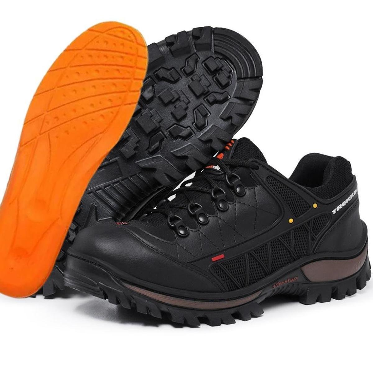 Tênis Masculino Adventure Trekking Caminhada Esporte Trabalho Confortável Costuras Reforçadas Menor preço em Tênis Masculino Adventure Trekking Caminhada Esporte Trabalho Confortável Costuras Reforçadas