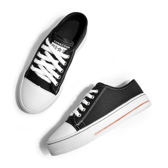 Tênis Masculino All State Black and White Polo Classic Star - Preto Menor preço em Tênis Masculino All State Black and White Polo Classic Star - Preto