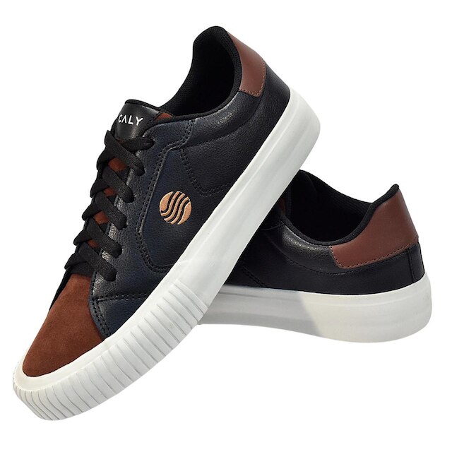 Tênis Masculino Caly CRM Floater Preto com Marrom