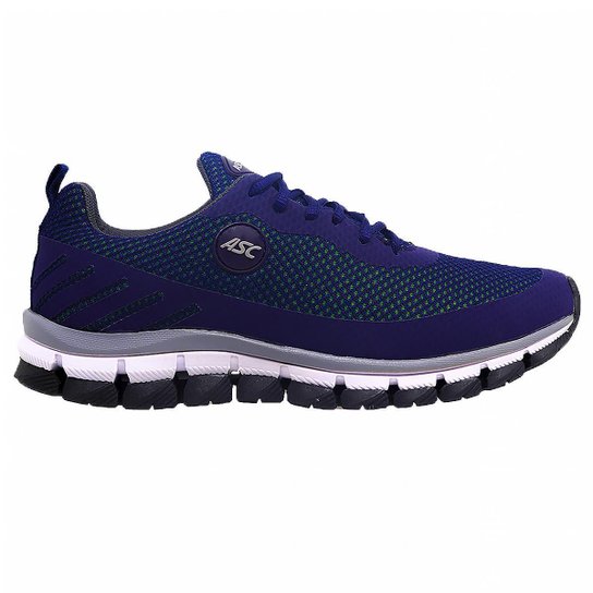 Tênis Masculino Caminhada Academia Asc Lege Masculino Marinho e Verde - Azul Menor preço em Tênis Masculino Caminhada Academia Asc Lege Masculino Marinho e Verde - Azul