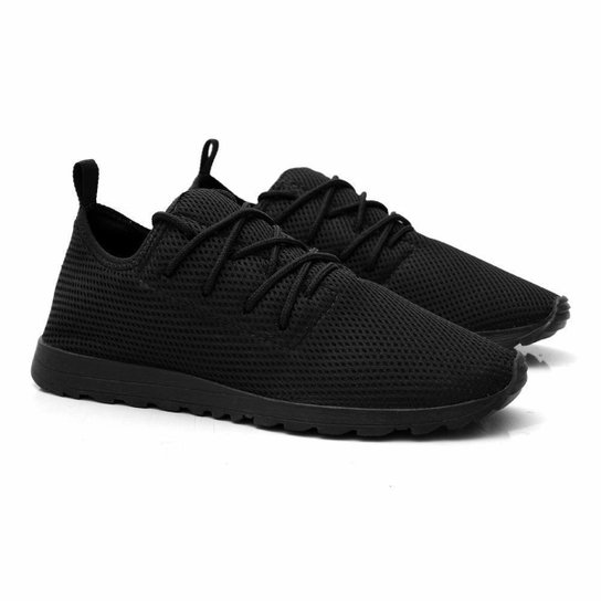 Tênis Masculino Caminhada Conforto Esporte Dia a Dia - Preto Menor preço em Tênis Masculino Caminhada Conforto Esporte Dia a Dia - Preto