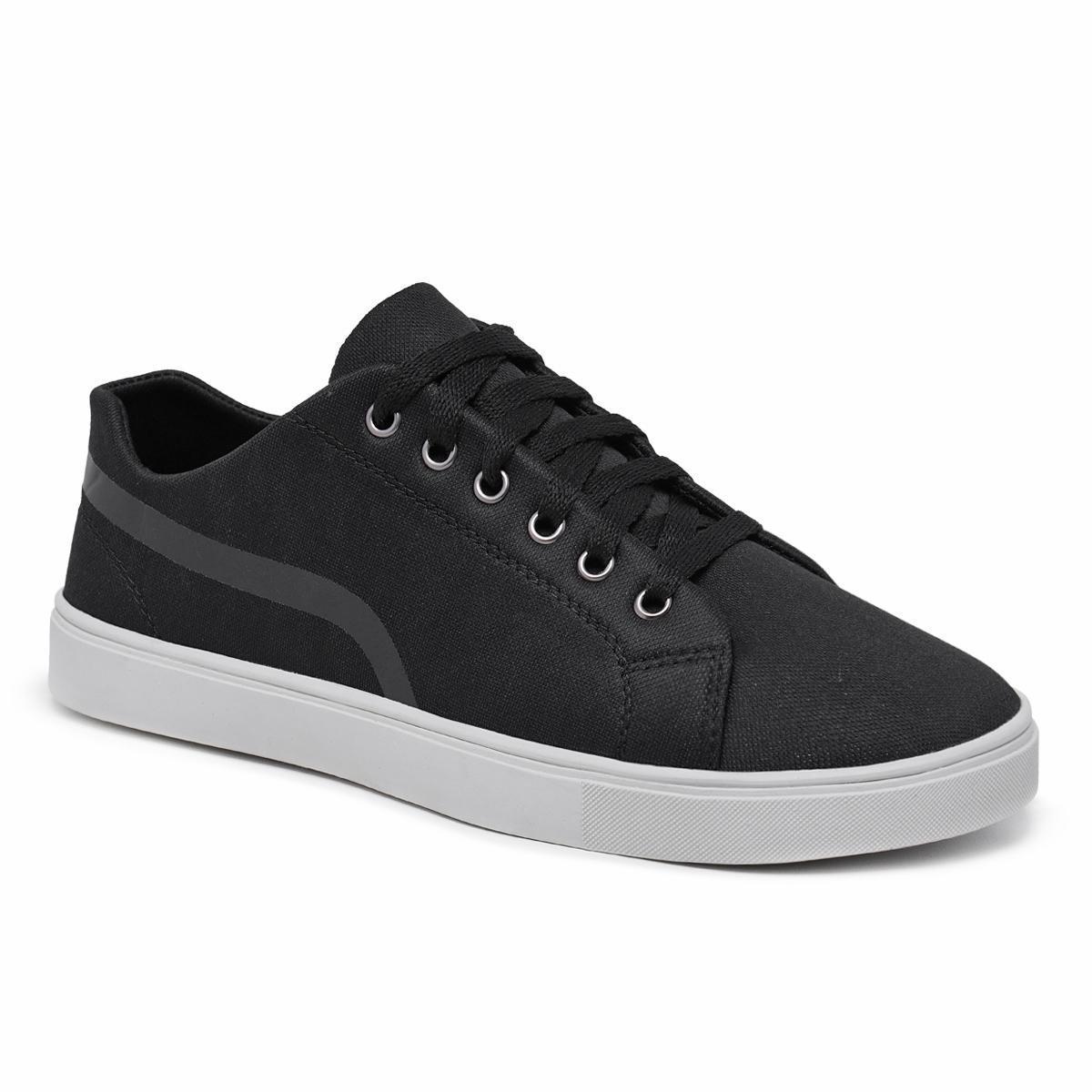 Tenis Masculino Casual Solado Reto Costurado Com Cadarço Menor preço em Tenis Masculino Casual Solado Reto Costurado Com Cadarço