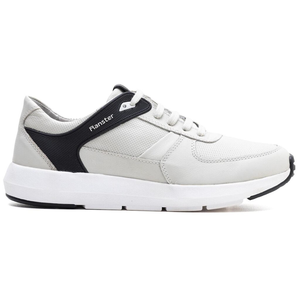 Tênis Masculino Casual Versátil Ranster Sneaker Max em Couro Natural