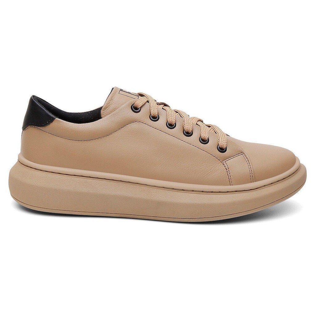 Tenis Masculino Centuria Sola Alta Couro Bege