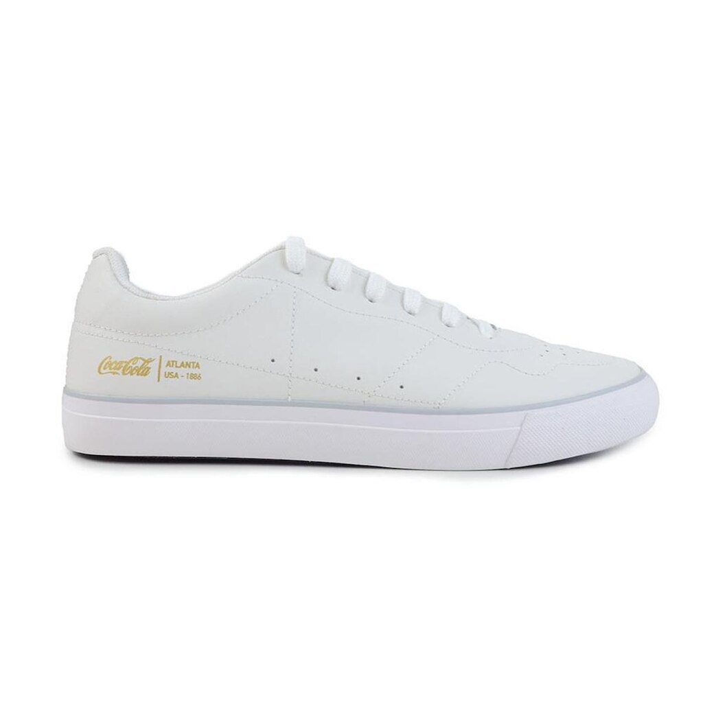 Tênis Masculino Coca-Cola Austin Leather Branco - CC23
