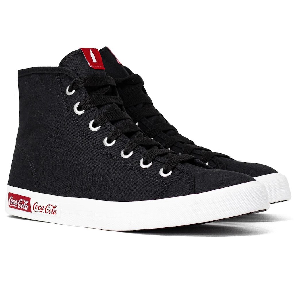 Tênis Masculino Coca Cola Casual Blend Basic Hi Confortável Cano Alto Cadarço 2236