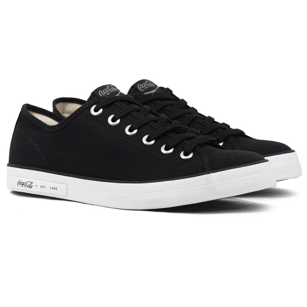 Tênis Masculino Coca Cola Casual Plaza Canvas Confortável Cadarço 2715L