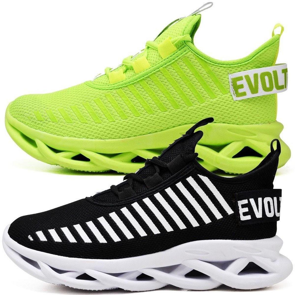 Tênis Masculino Corrida Academia Running Leve Kit 2 Peças