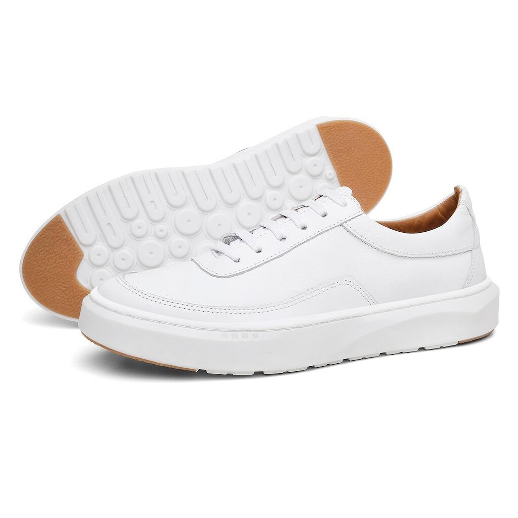 Tênis Masculino Couro Macio e Confortável OX040 Original