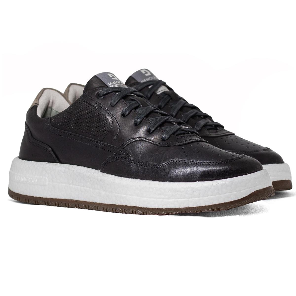 Tênis Masculino Democrata Denim Drake Pulse Couro Cadarço Confortável 600101 Menor preço em Tênis Masculino Democrata Denim Drake Pulse Couro Cadarço Confortável 600101