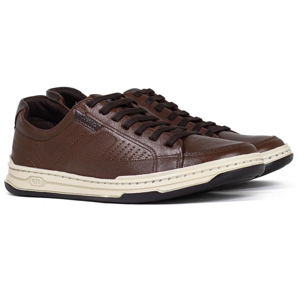Tênis Masculino Democrata Denim Jay Couro