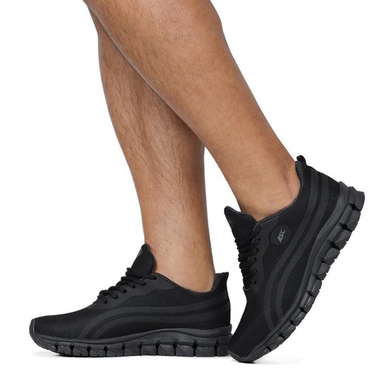 Tenis Masculino Esporte Sola Reta Para Academia Caminhada Asc Lege 21 - Preto Menor preço em Tenis Masculino Esporte Sola Reta Para Academia Caminhada Asc Lege 21 - Preto