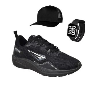 Tenis Masculino Feminino Pulse Academia Caminhada Corrida Leve + Relógio e Boné