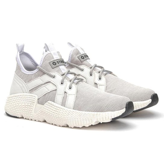 Tênis Masculino G-Stock Jet Sneaker Esporte Runner - Branco Menor preço em Tênis Masculino G-Stock Jet Sneaker Esporte Runner - Branco