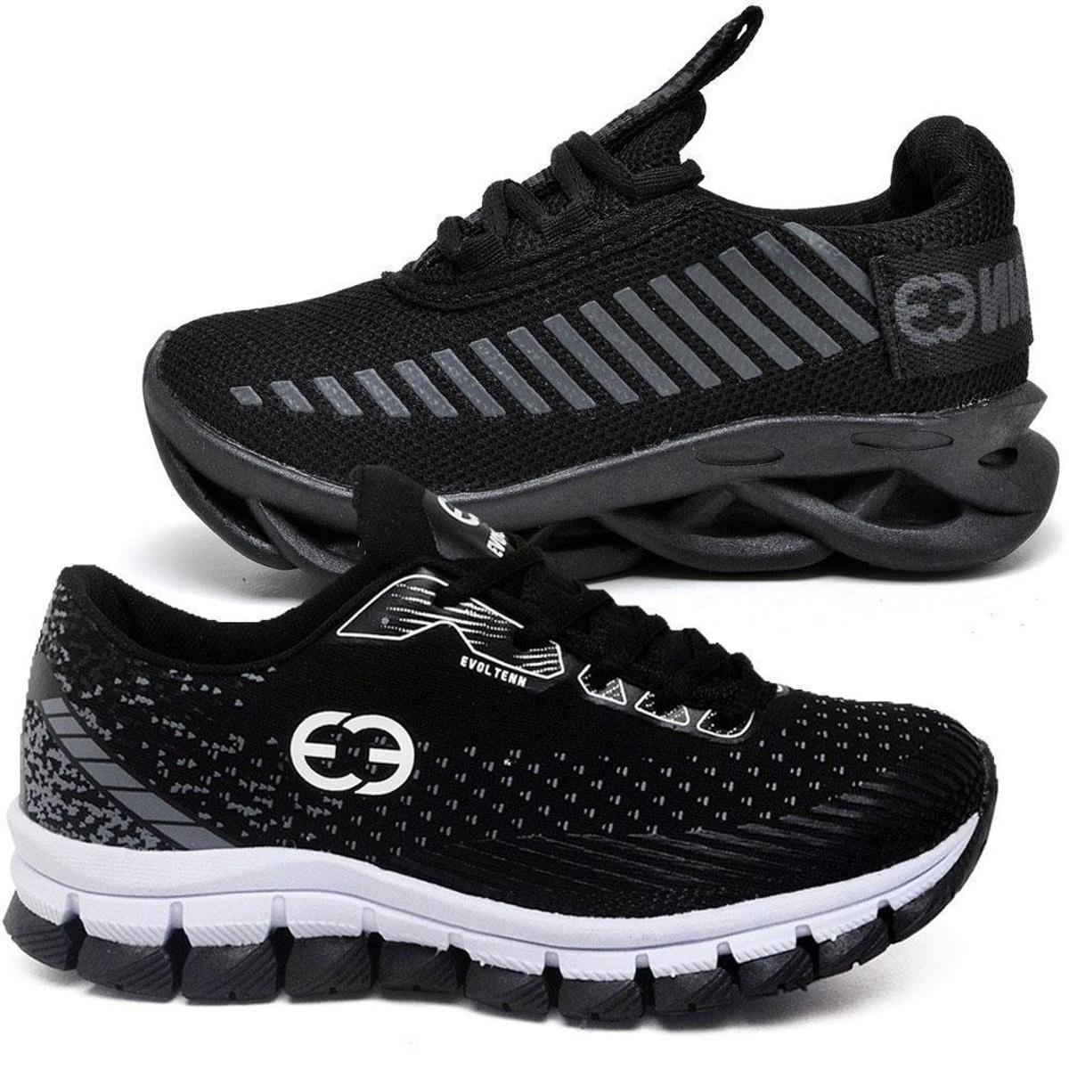 Tênis Masculino Infantil Conforto Solado Trança Kit 2 Pares Menor preço em Tênis Masculino Infantil Conforto Solado Trança Kit 2 Pares