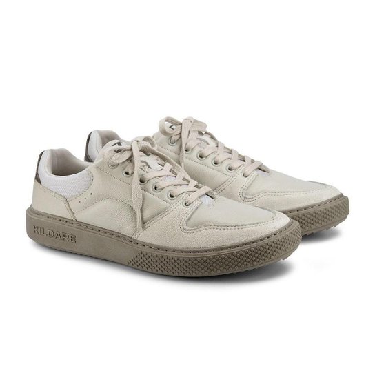 Tênis Masculino KILDARE G900 Street Couro Casual - Off White Menor preço em Tênis Masculino KILDARE G900 Street Couro Casual - Off White