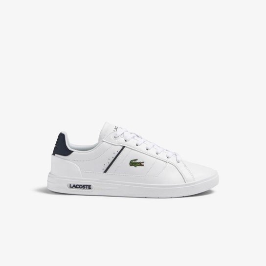 Tênis masculino Lacoste Europa Pro em couro - Branco+Marinho Menor preço em Tênis masculino Lacoste Europa Pro em couro - Branco+Marinho
