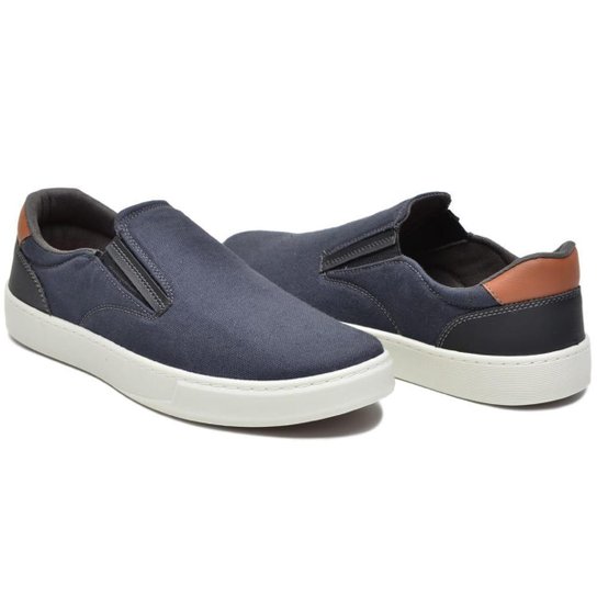Tênis Masculino Moderno Conforto Estilo Calce-Fácil Casual - Azul Menor preço em Tênis Masculino Moderno Conforto Estilo Calce-Fácil Casual - Azul