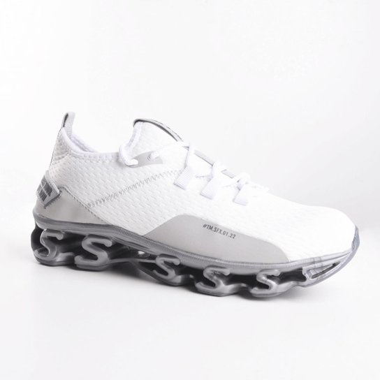 Tênis Masculino molas com amortecedor tenis mola 12 - Branco Menor preço em Tênis Masculino molas com amortecedor tenis mola 12 - Branco