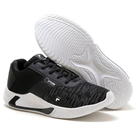 Tênis Masculino Option Fit Ultra Leve Caminhada Academia Confortável - Preto Menor preço em Tênis Masculino Option Fit Ultra Leve Caminhada Academia Confortável - Preto