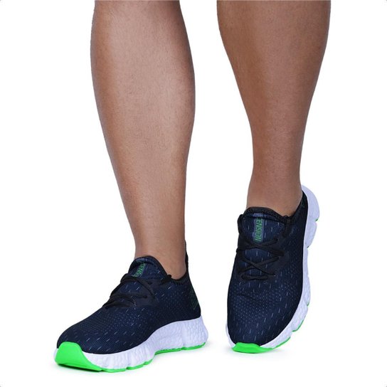 Tenis Masculino Para Caminhada Corrida Ultra Ortopedico Leve - Preto+verde Menor preço em Tenis Masculino Para Caminhada Corrida Ultra Ortopedico Leve - Preto+verde