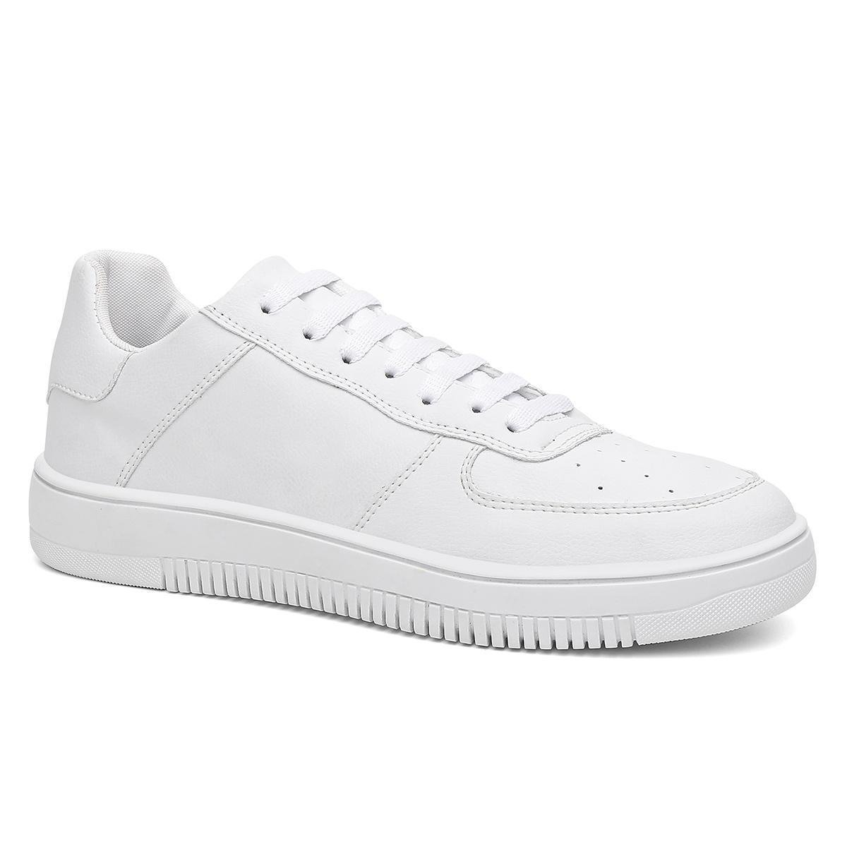 Menor preço em Tênis Masculino Plataforma Estilo Skate Casual Branco