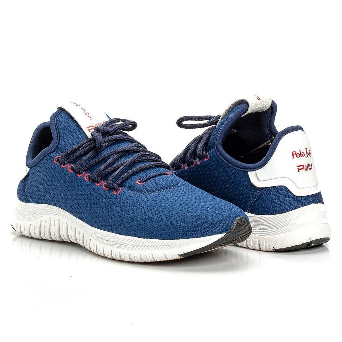 Tênis Masculino Polo Joy Em Elastano Azul Escuro Netshoes