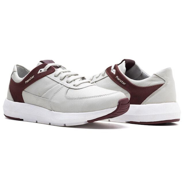 Tênis Masculino Ranster Sneaker Max em Couro Legítimo com Palmilha Super Comfort