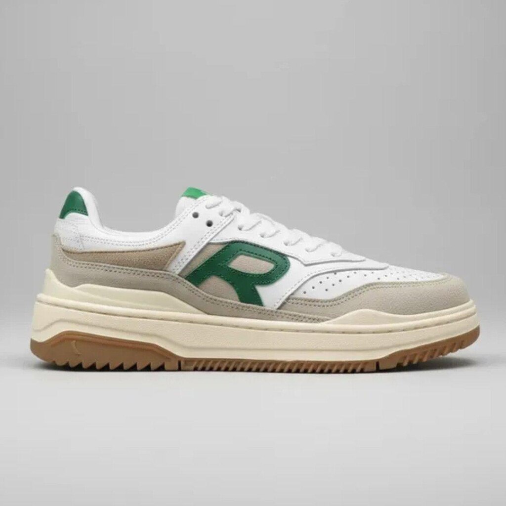 Tênis Masculino Reserva Couro R Broox - Branco/Verde