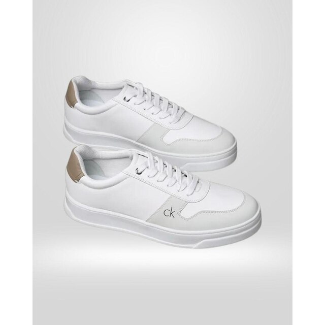 white tenis calvin klein de bota