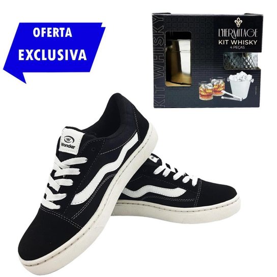 Tênis Masculino Skate Old School Retro Premium + Kit Whisky - Branco é ruim? Tênis Masculino Skate Old School Retro Premium + Kit Whisky - Branco é boa?