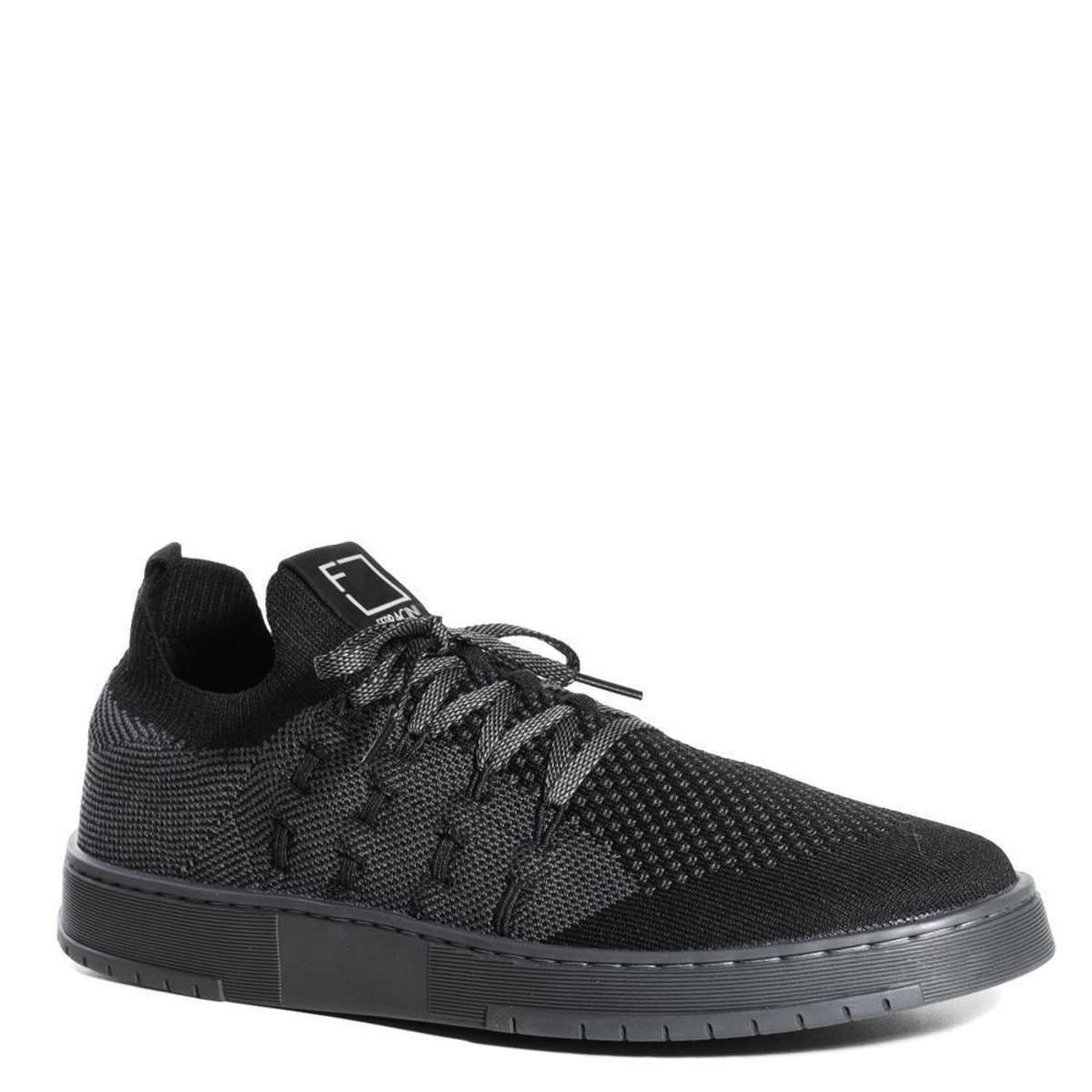 Tênis Masculino Sneaker Ferracini Sampa Preto / Chumbo Menor preço em Tênis Masculino Sneaker Ferracini Sampa Preto / Chumbo