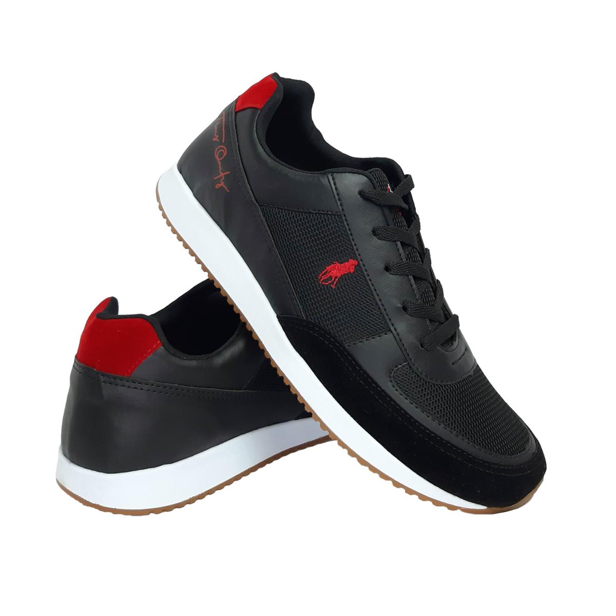 Tênis Masculino Tamanho Grande Até 47 Casual Jogger Onity - Preto ...
