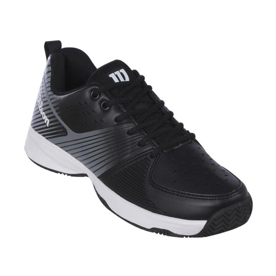 Tênis Masculino Wilson Ace Plus 2 Clay Court - Preto+Azul Menor preço em Tênis Masculino Wilson Ace Plus 2 Clay Court - Preto+Azul