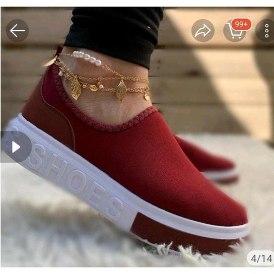 Tenis Meia Feminino Calce Facil Shoes Sola Alta - Vinho é ruim? Tenis Meia Feminino Calce Facil Shoes Sola Alta - Vinho é boa?