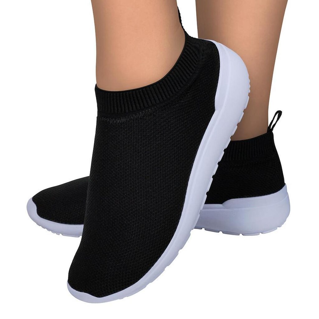 Tênis Meia Feminino Caminhada Leve Com Elástico Hype