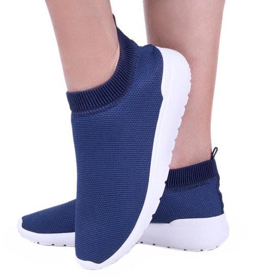 Tênis Meia Feminino Elástico Liso Conforto Dia a Dia - Azul é ruim? Tênis Meia Feminino Elástico Liso Conforto Dia a Dia - Azul é boa?
