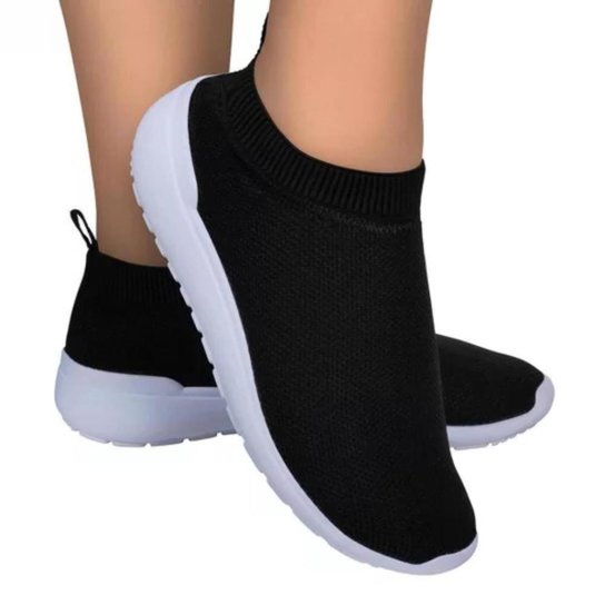Tênis-Meia Feminino Nylon Elástico Conforto Estilo Moderno - Preto é ruim? Tênis-Meia Feminino Nylon Elástico Conforto Estilo Moderno - Preto é boa?