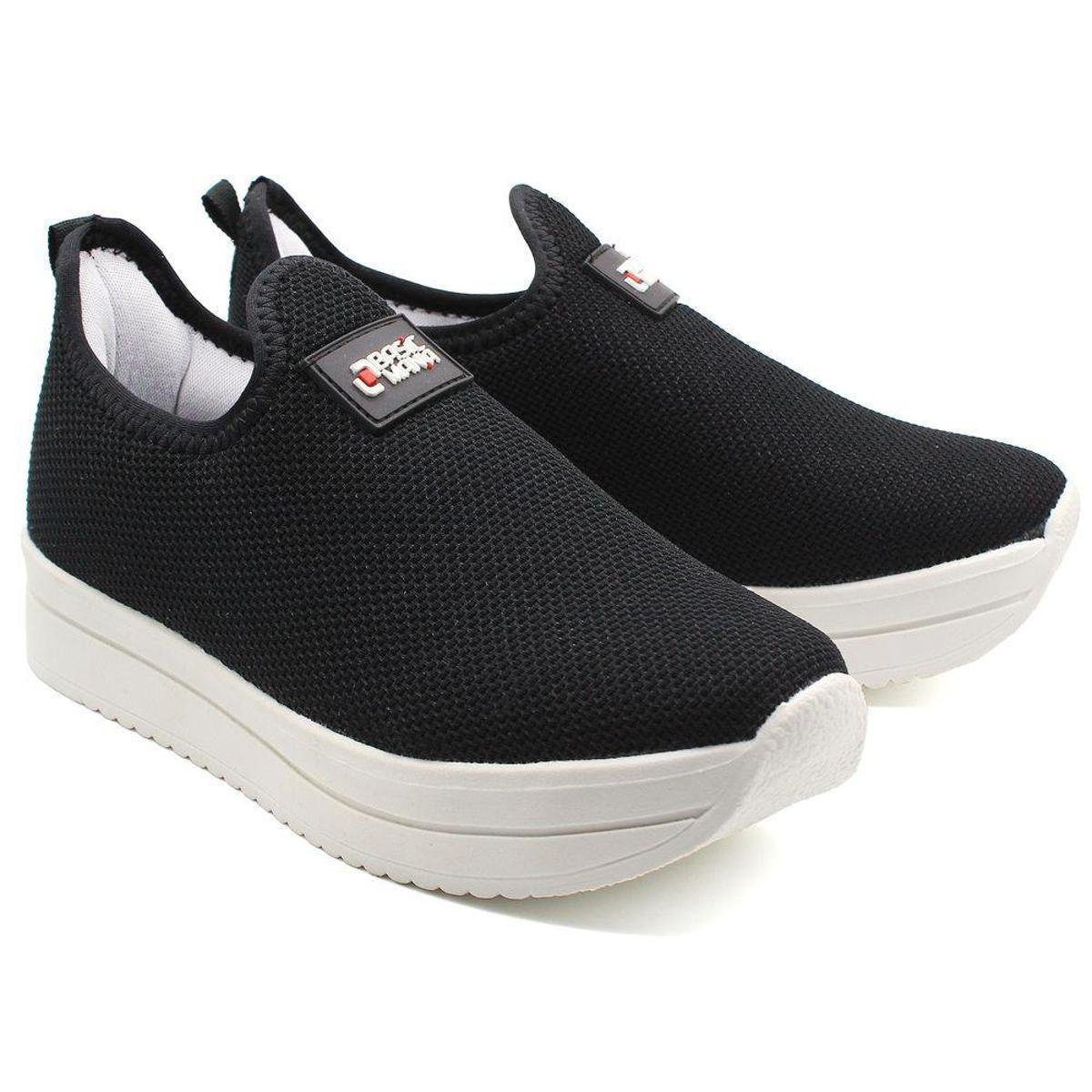 Tenis meia feminino casual - R$ 49.00, cor Nude (para academia, slip on,  com sola alta, com solado alto) #52721, compre agora | Shafa