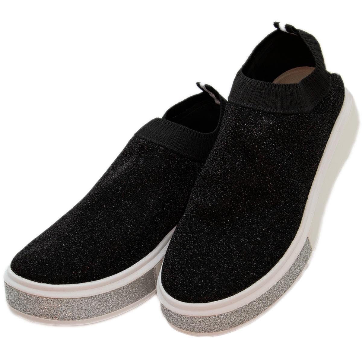 tenis meia preto feminino