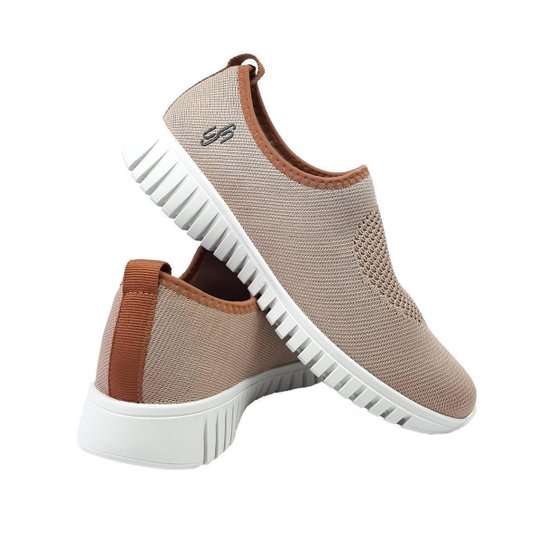 Tênis meia Usaflex Casual AE2208 Camel Tricot tamanho especial - Branco Menor preço em Tênis meia Usaflex Casual AE2208 Camel Tricot tamanho especial - Branco