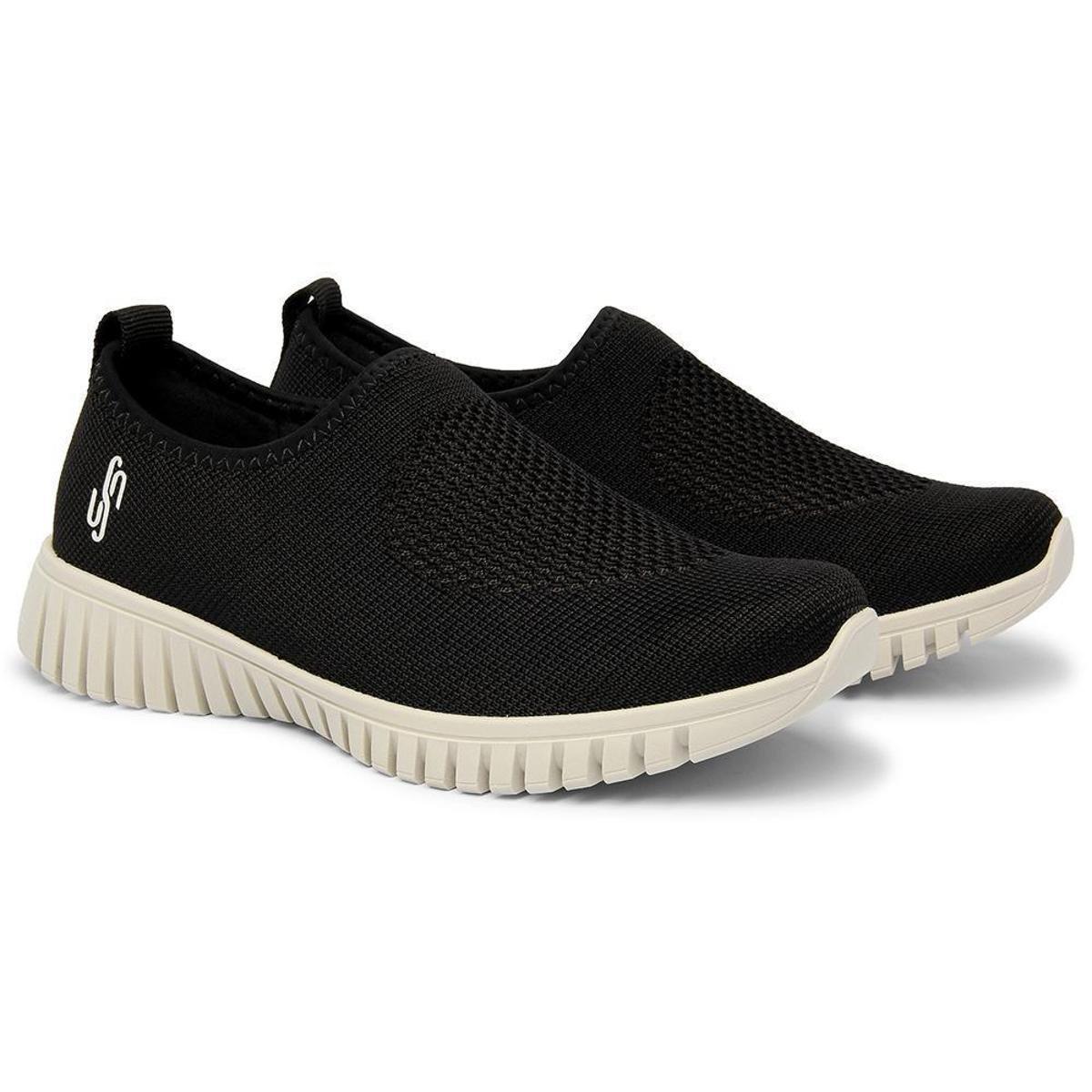 Tênis Meia Usaflex Feminino Lycra Macio Confortável Casual - Preto |  Netshoes