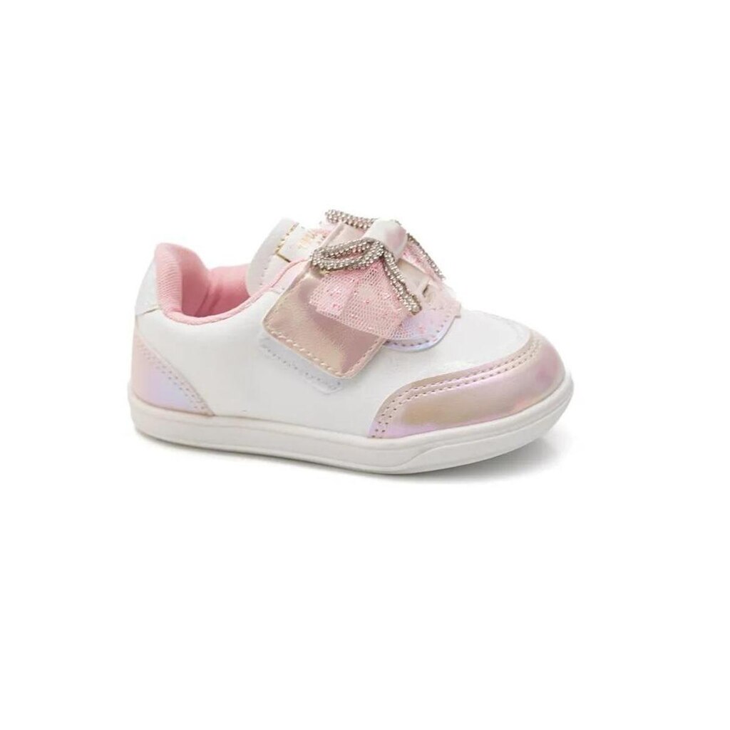 Tênis Menina Mini Sua Cia Perolizada LED Branco 4100.41020