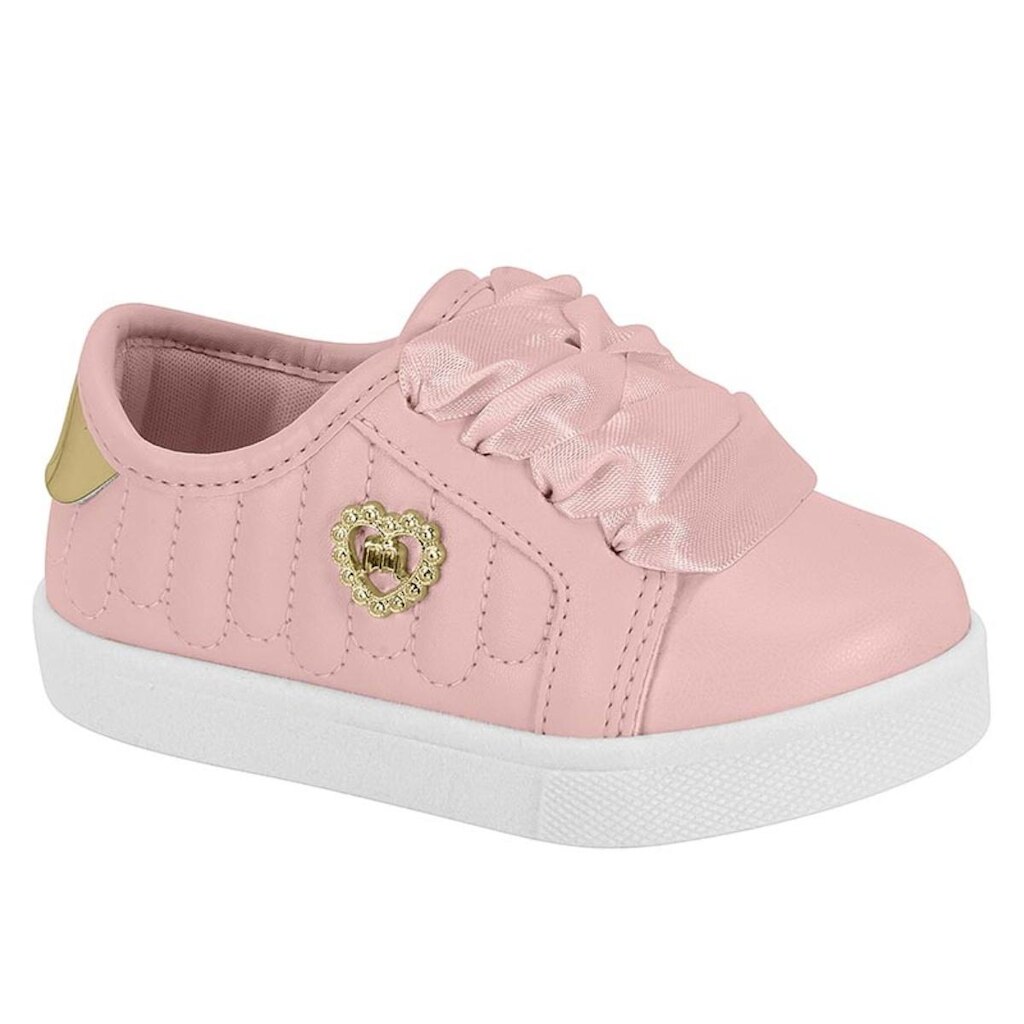 Tênis Menina Molekinha Bebê Detalhe Dourado