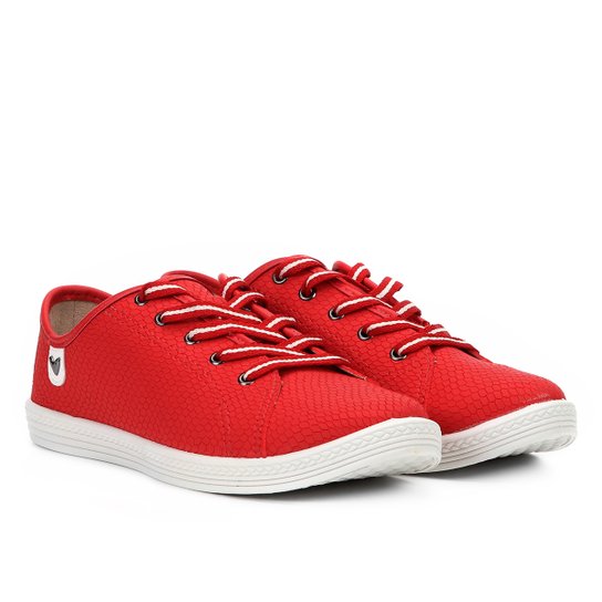 Tênis Mississipi Snake Pingente Coração Feminino - Vermelho
