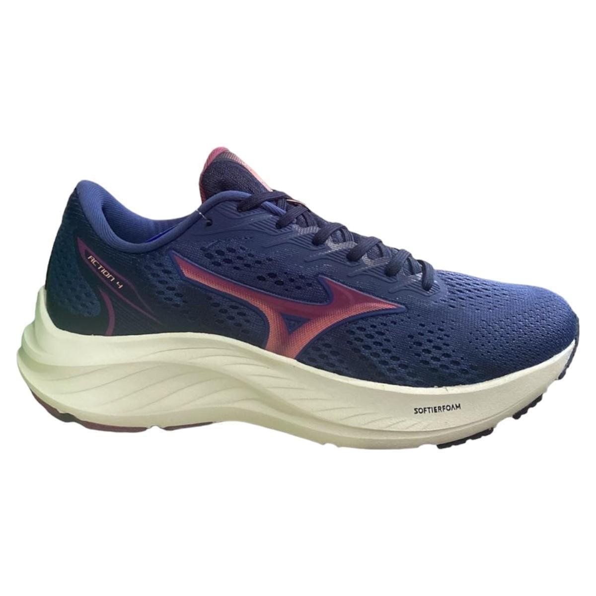 【Kyon⭐️】 Tênis Mizuno Action 4 Stone Feminino - Marinho | Netshoes