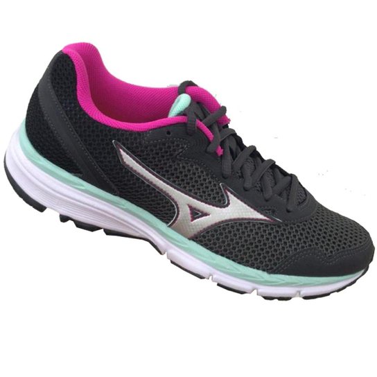 Tênis Mizuno Brave 2 N Feminino - Grafite e Rosa Menor preço em Tênis Mizuno Brave 2 N Feminino - Grafite e Rosa