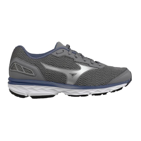 Tênis Mizuno Brave 4 - Cinza+Azul Menor preço em Tênis Mizuno Brave 4 - Cinza+Azul